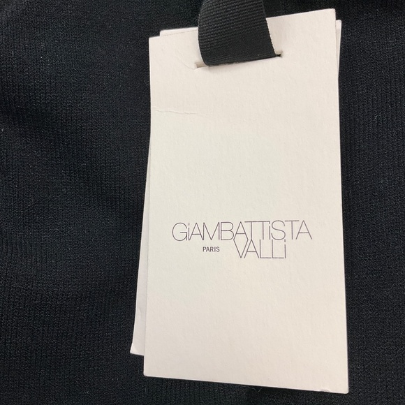 GIAMBATTISTA VALLI BLACK KNIT MIDI COCKTAIL DRESS - Picture 5 of 6